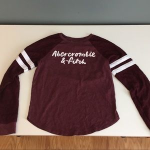 Abercrombie long sleeve maroon top